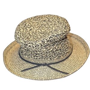 Stylish Black and White Woven Hat